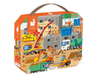 Janod Puzzle w walizce Plac budowy 36 elementów - 1040513 - zdjęcie 1